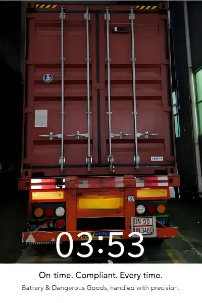 Lithium battery shipping container secured with proper blocking and bracing - Yunxi Logistics