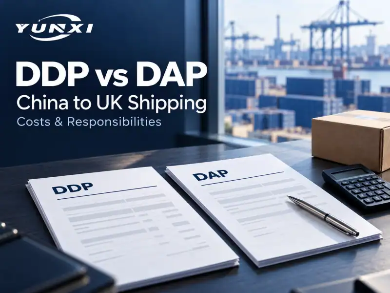 DDP vs DAP shipping from China to the UK: costs and responsibilities